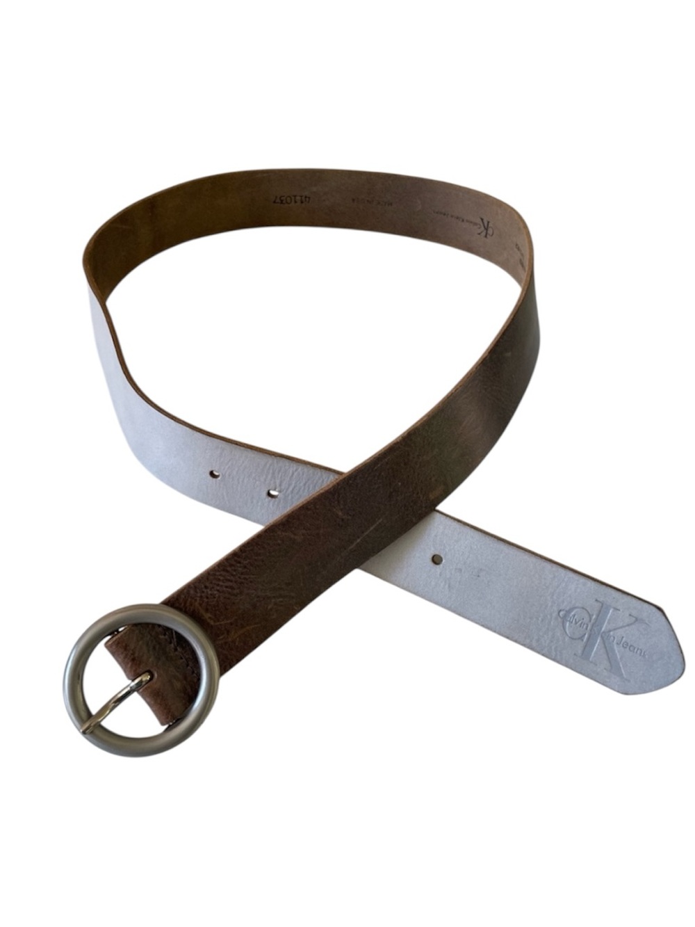 Vintage Late 90's Calvin Klein Jeans Ombre Leather Belt Oil Tanned Belt